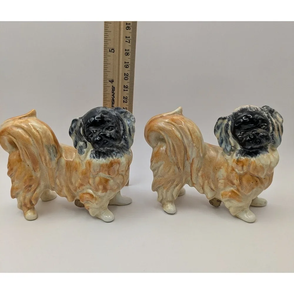 Vintage‎ Pekinese Dogs Salt And Pepper Shakers